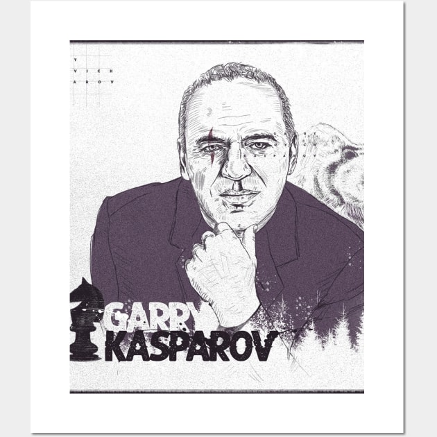 Garry Kasparov Wall Art by Mr.Donkey